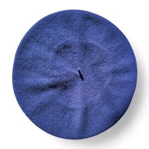 NEW Free People 100% Wool Beret Navy Blue Margot Slouchy Oversized Hat